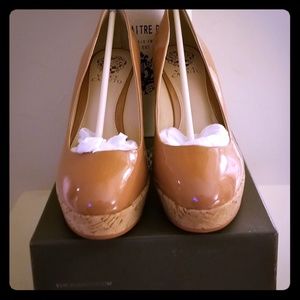 Vince Camuto "Faran" Cork Platform Wedge Shoes